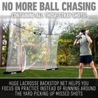 Franklin Sports Lacrosse Backstop Net - Lax Goal Extra Large Durable Net For Shooting Training + Practice - - 12' X 9'