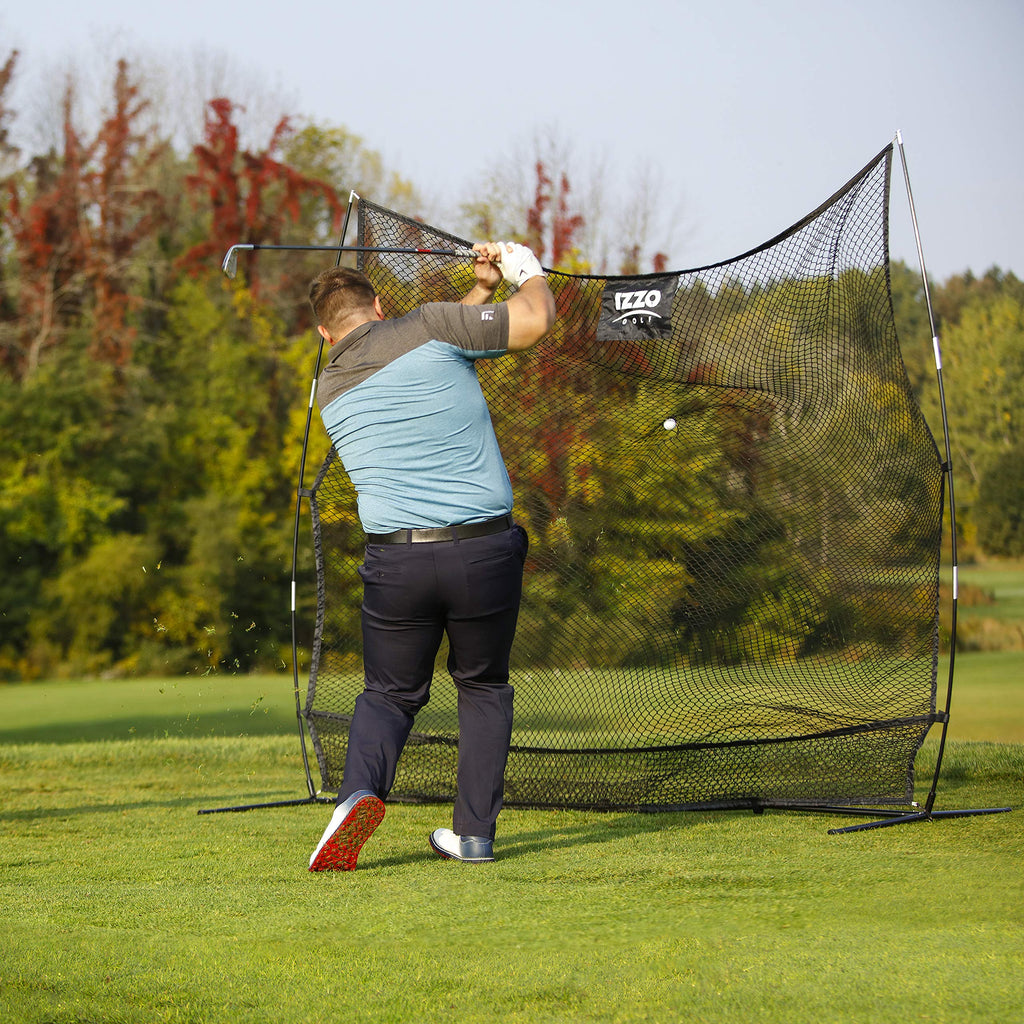 Izzo Golf The Beast Titan 12Ft X 10Ft Golf Hitting Net - Oversized Home Range Golf Hitting Net For Your Backyard,Black