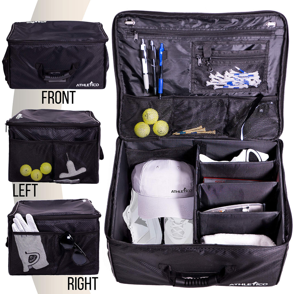 Athletico Golf Trunk Organizer Storage - Car Golf Locker To Store Golf Accessories | Collapsible When Not In Use