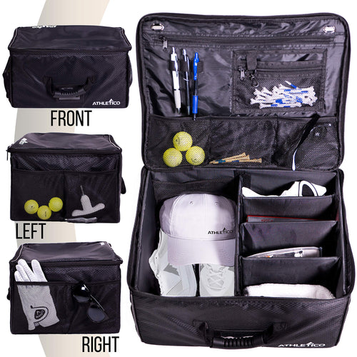 Athletico Golf Trunk Organizer Storage - Car Golf Locker To Store Golf Accessories | Collapsible When Not In Use
