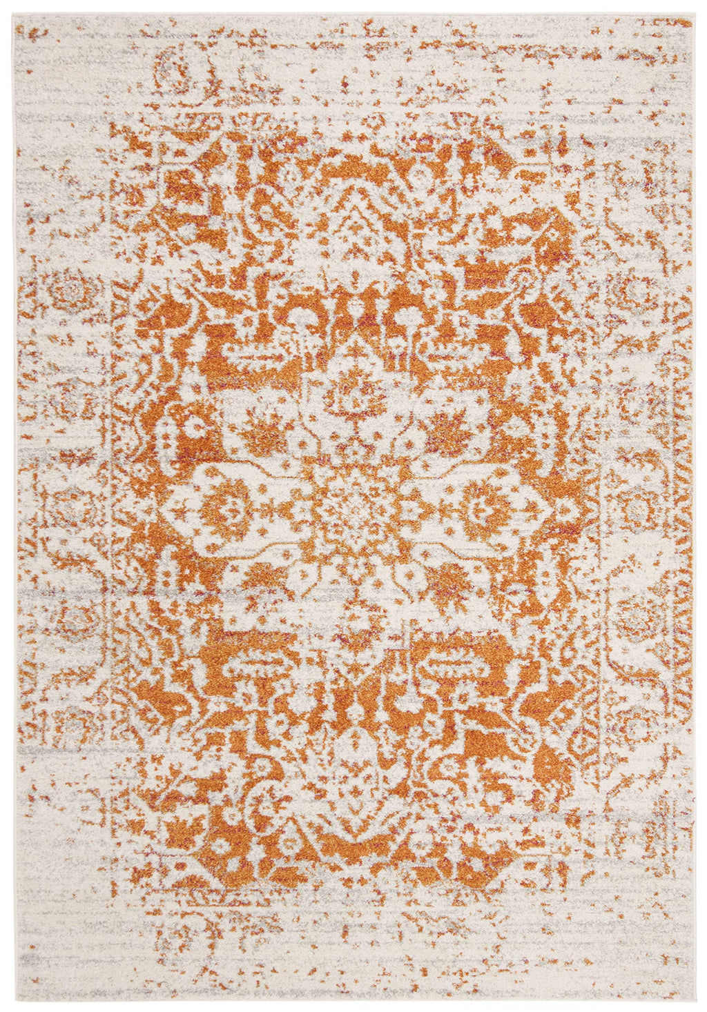 Safavieh Madison Collection 11 X 15 Orangeivory Mad603P Oriental Snowflake Medallion Distressed Non-Shedding Living Room Dining