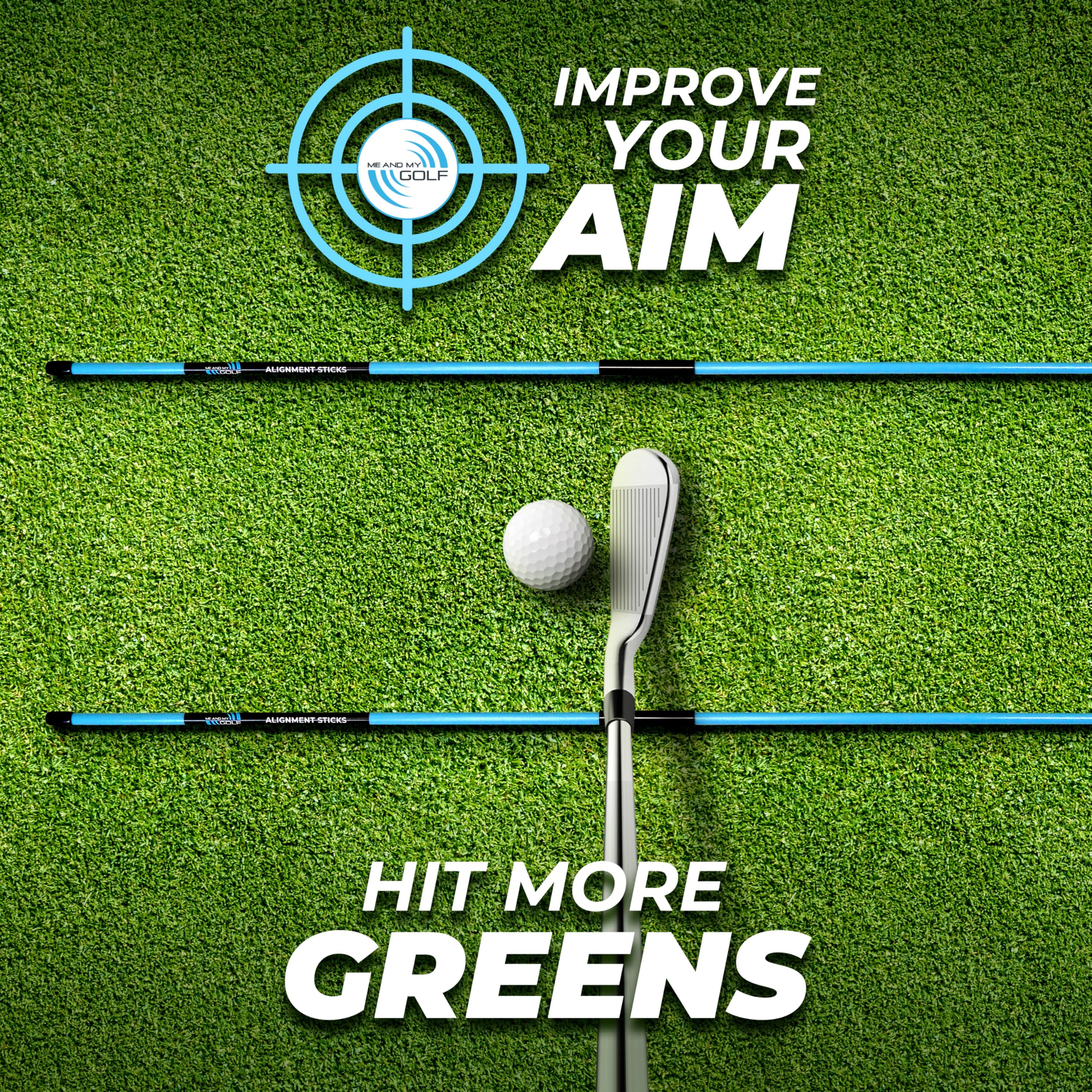 Me And My Golf Alignment Training Sticks - Includes Instructional Training Videos