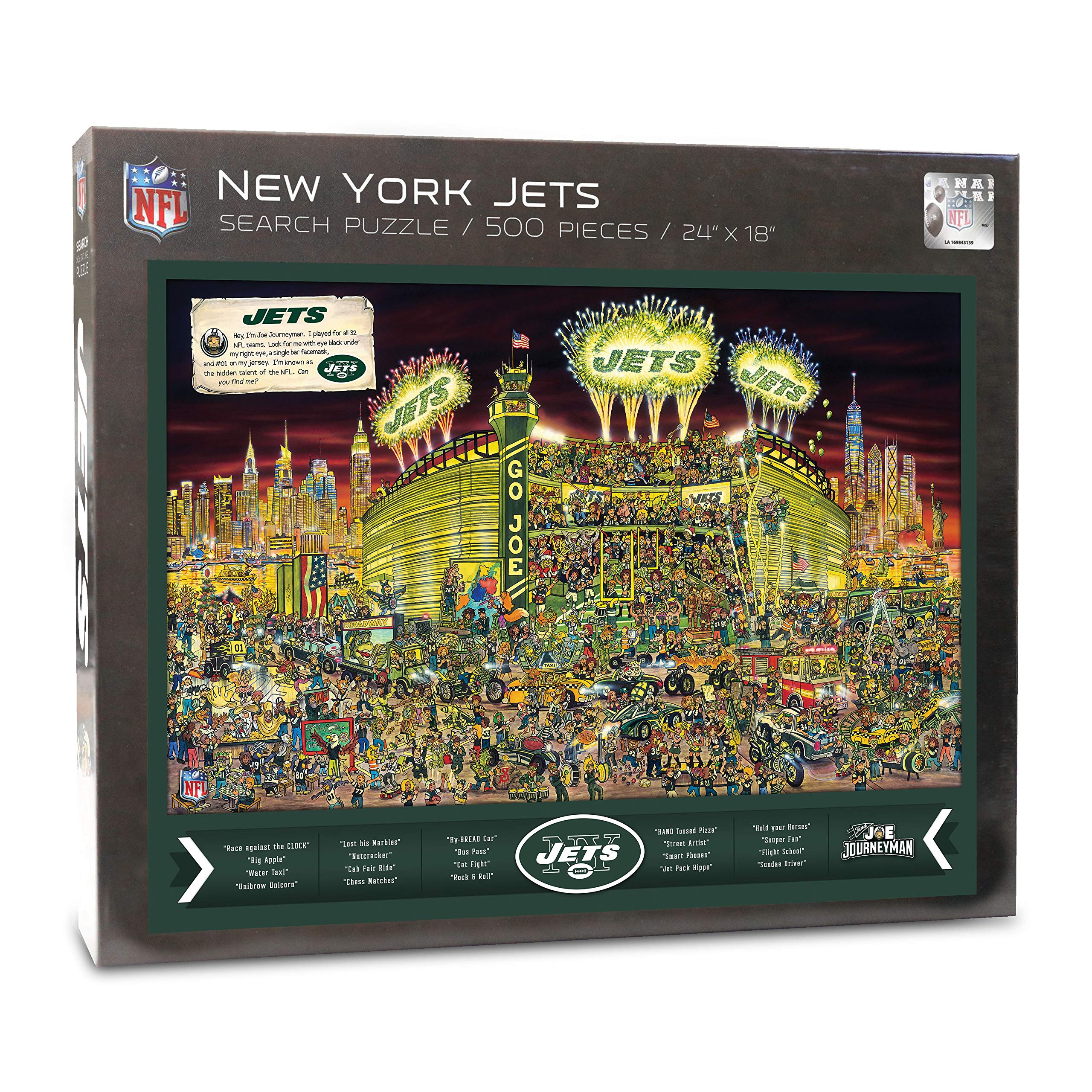 YouTheFan NFL Joe Journeyman 18'' x 24'' 500-Piece Team Puzzle, Team Color (9029601)