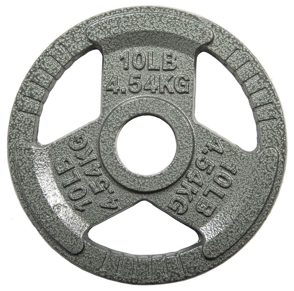 Hulkfit 2-Inch Iron Plate For Strength Training, Weightlifting, Single (10 Pounds), Silver