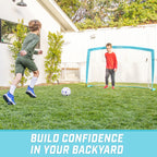 Gosports Team Tone 6 Ft X 4 Ft Portable Soccer Goal For Kids - Pop Up Net For Backyard - Light Blue