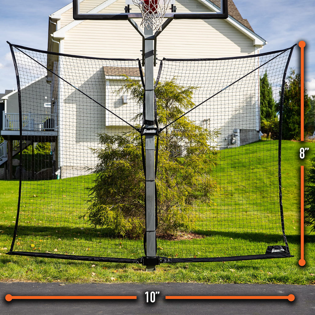 Franklin Sports Defender Net Pro - 10Ft. X 8Ft. Rebounder - Easily Fold And Quick Install - Defensive Net System, Black