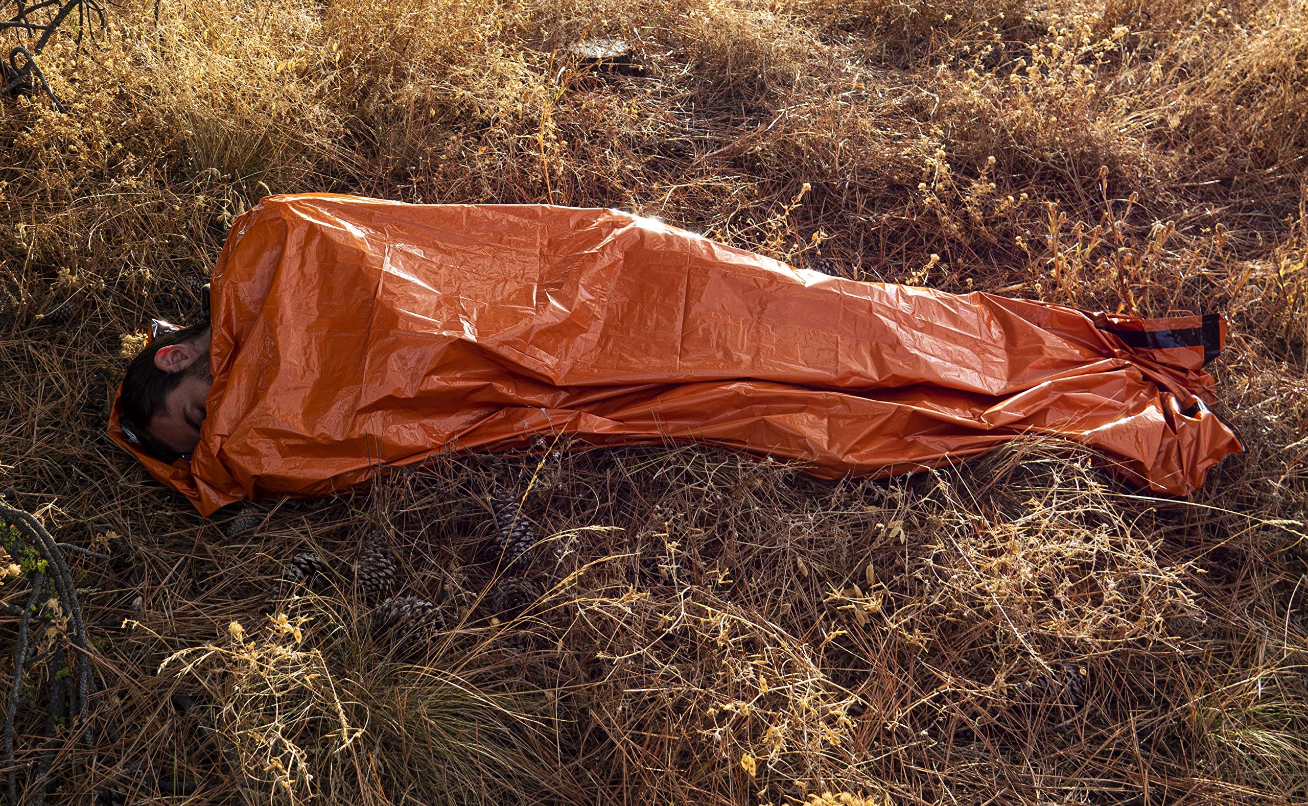 Mekkapro Sos Emergency Thermal Bivy Sleeping Bag With Survival Whistle, Survival Bivvy Sack, Mylar Emergency Blanket