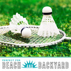 Franklin Sports Badminton Racket And Shuttlecock Set - Includes (4) Rackets, (4) Shuttlecocks With Carry Bag