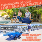 Cuddy Floating Cooler and Dry Storage Vessel for Land & Water - 40QT- Great for River, Beach, Kayak, Pool, & Lake - Navy