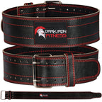 Dark Iron Fitness Weight Lifting Belt For Men & Women - 100% Leather Gym Belts For Weightlifting, Powerlifting, Strength Trainin