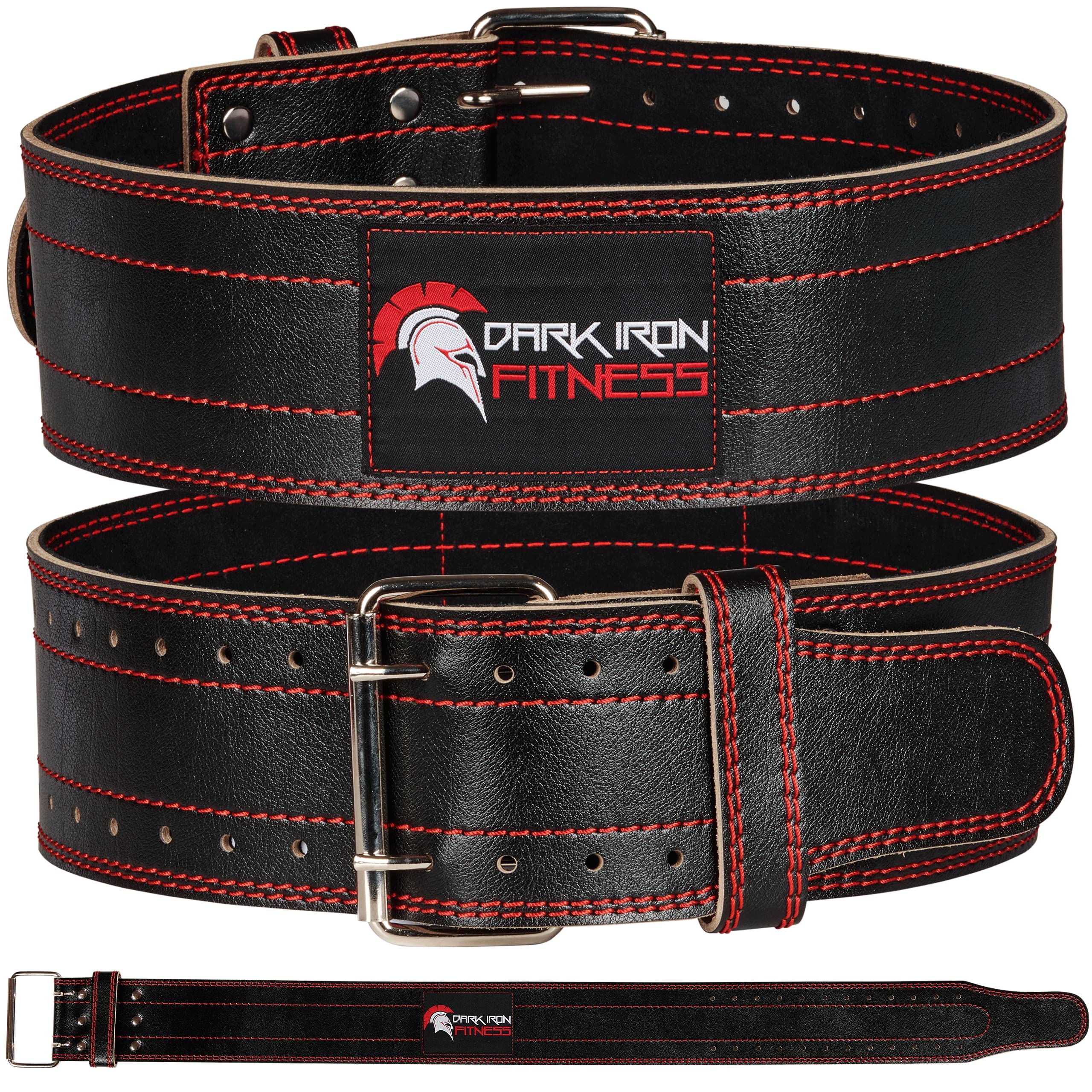 Dark Iron Fitness Weight Lifting Belt For Men & Women - 100% Leather Gym Belts For Weightlifting, Powerlifting, Strength Trainin