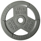Fitvids Cast Iron Plate Weight Plate For Strength Training And Weightlifting, 2-Inch Center, 45Lb (Single)