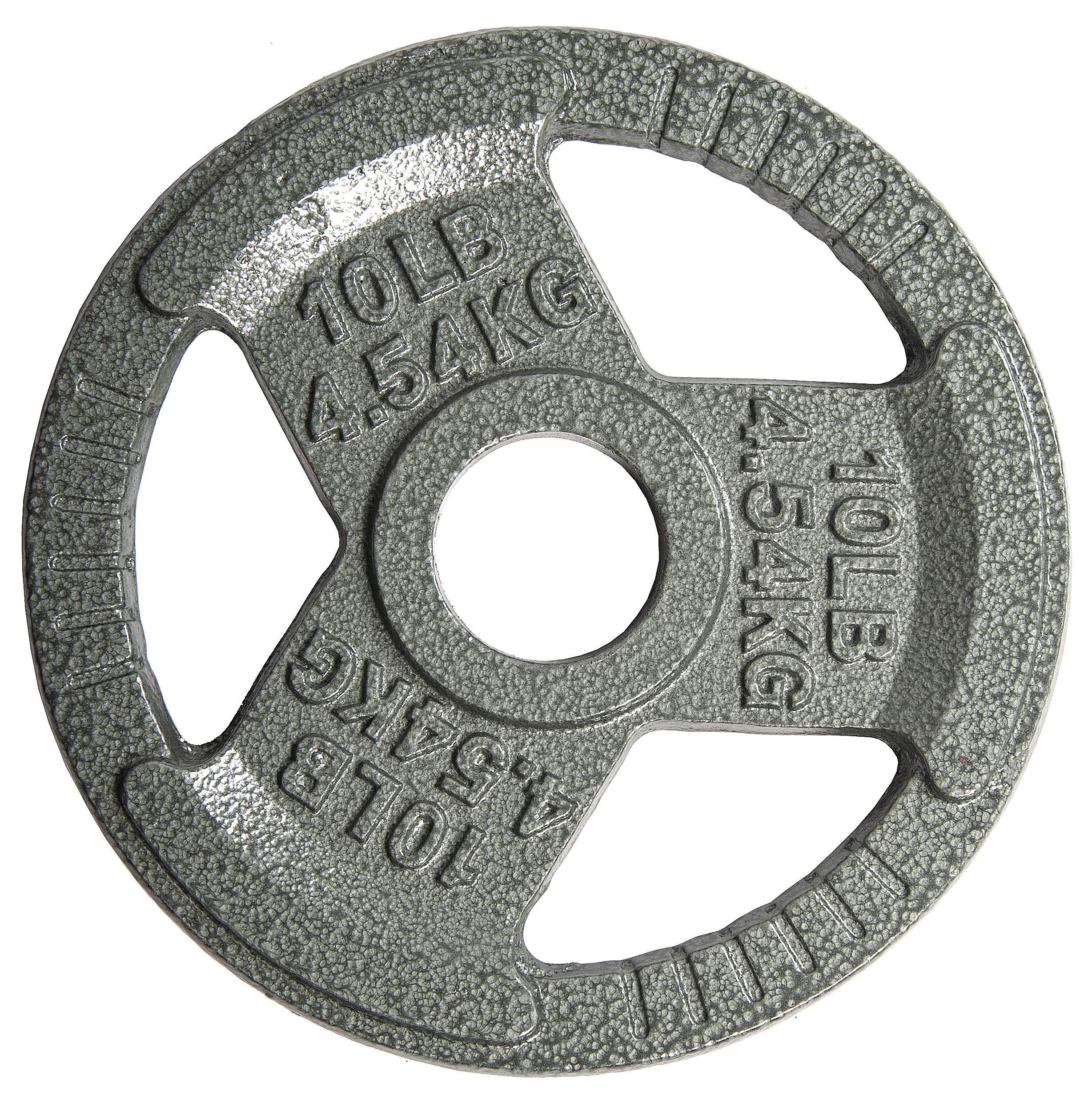 Balancefrom Olympic 2-Inch Cast Iron Plate Weight Plate For Strength Training And Weightlifting, 10-Pound, Set Of 4