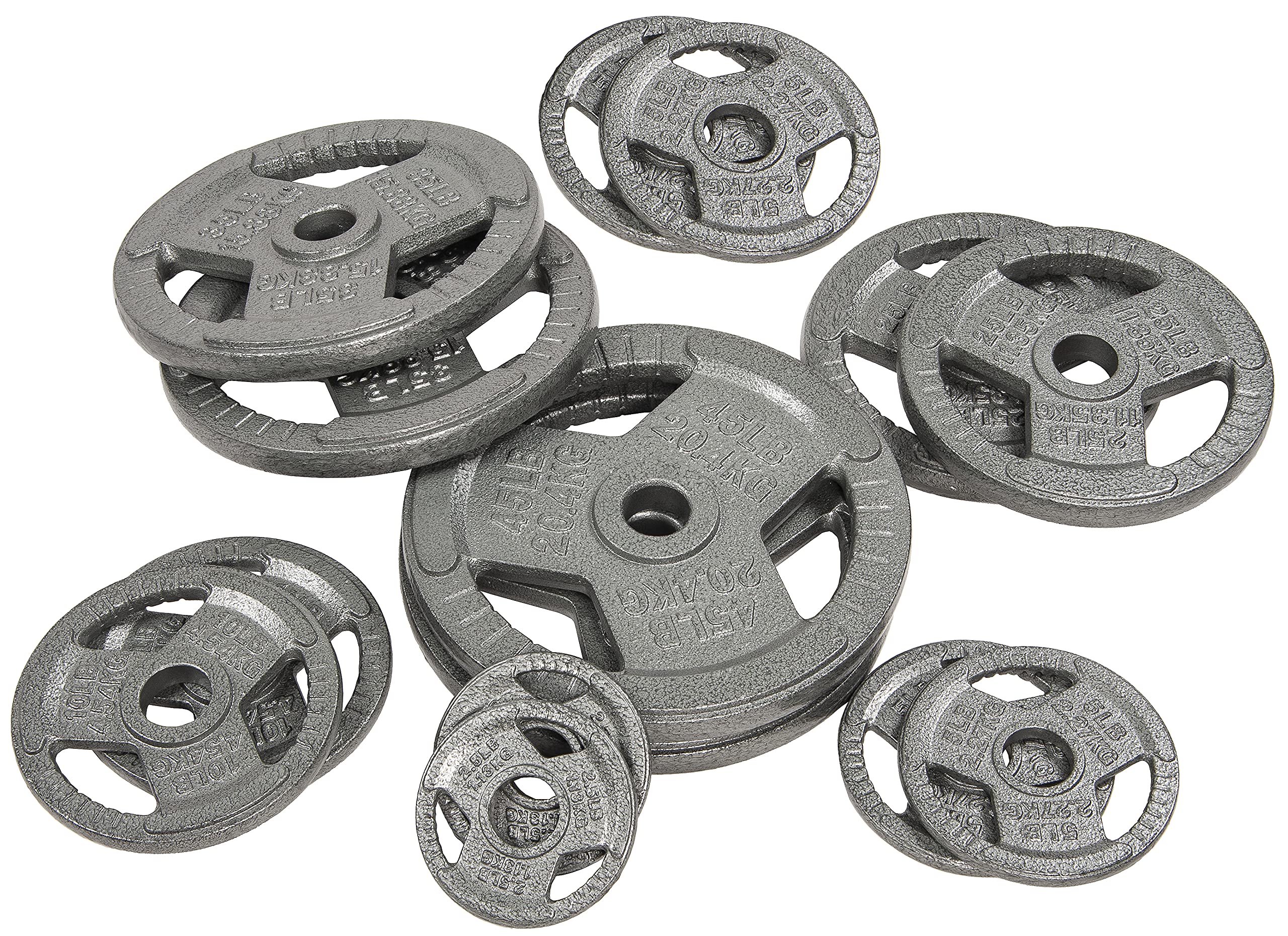 Fitvids Cast Iron Plate Weight Plate For Strength Training And Weightlifting, 2-Inch Center, 2.5Lb (Set Of 2)