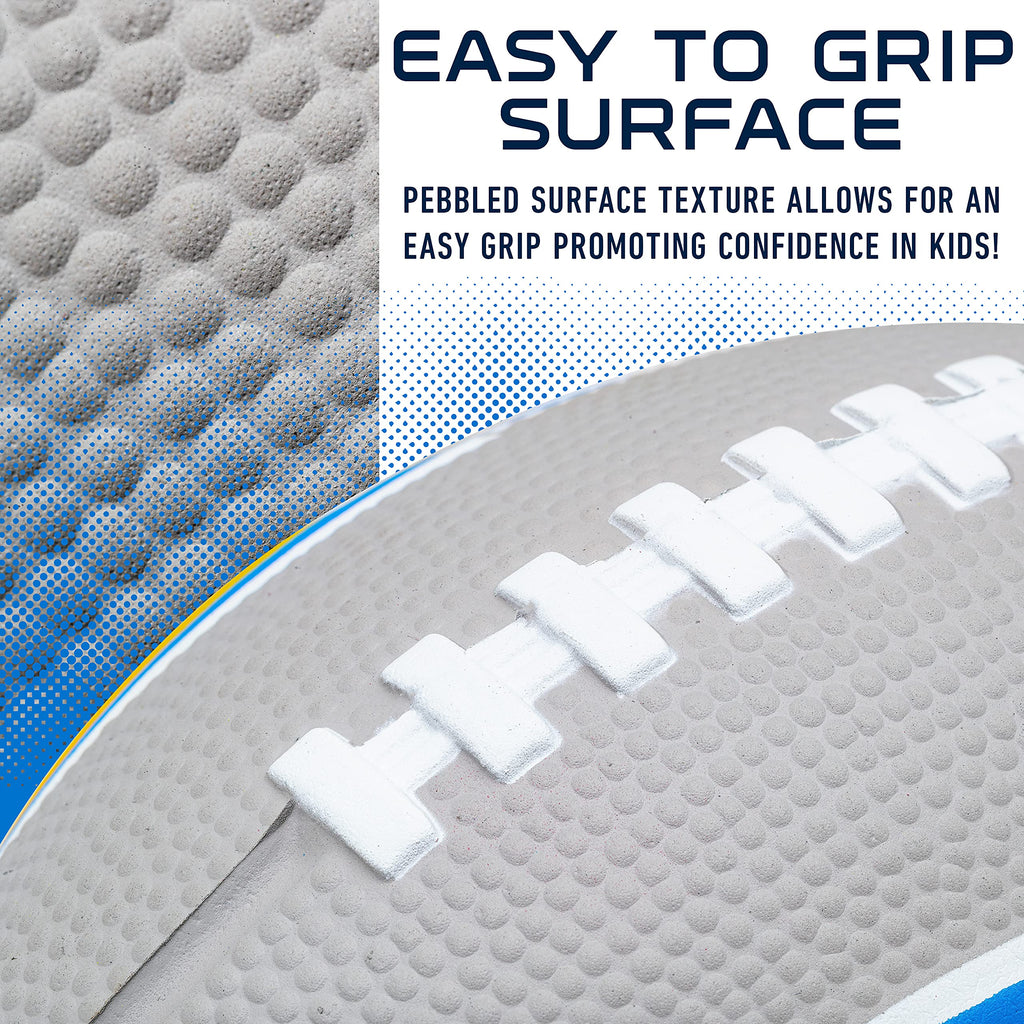 Franklin Sports Nfl Los Angeles Chargers Football - Kids Foam Football - Soft Football - Mini Size - Perfect For Gameday - 8.5''
