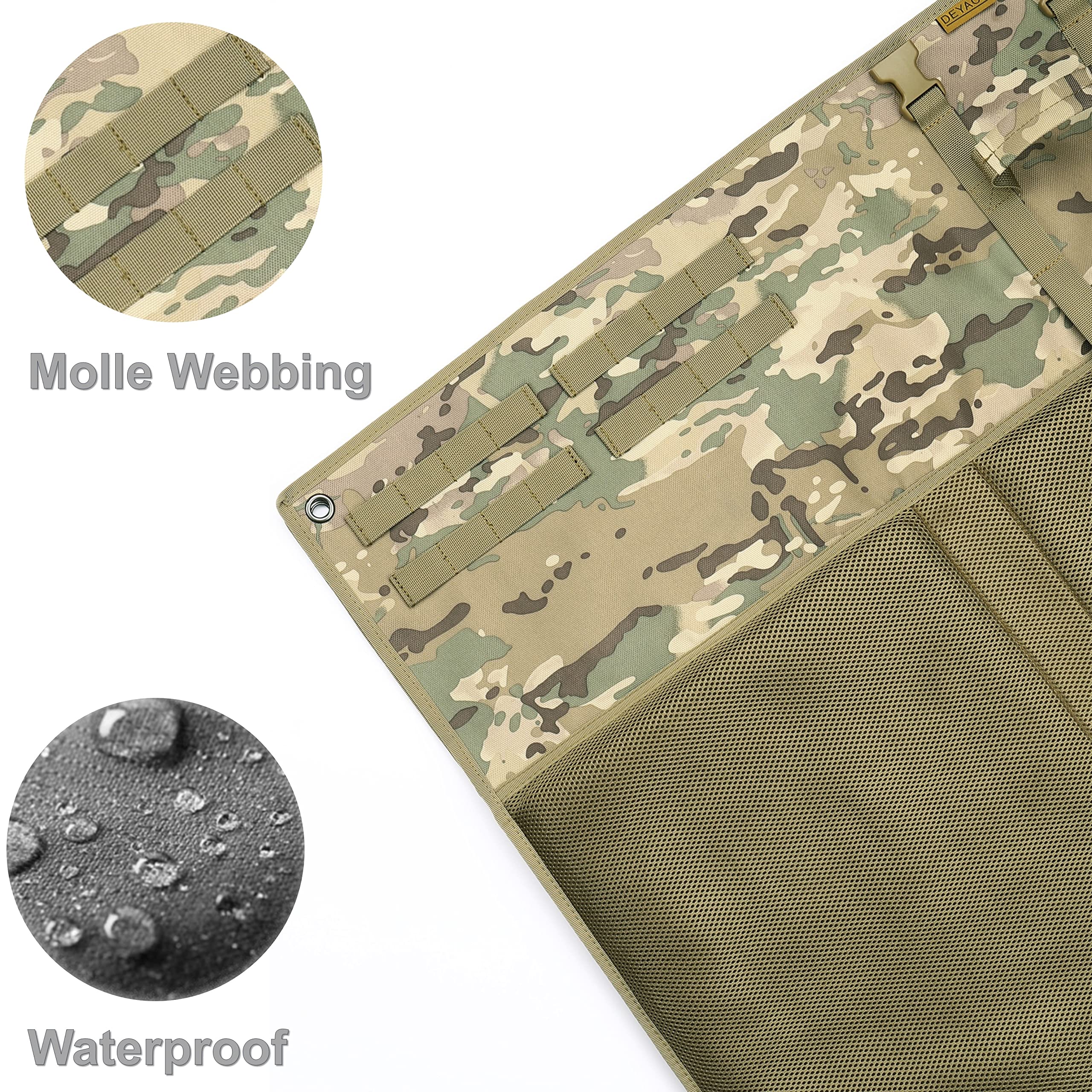 Deyace Shooting Mats Prone Padded, Extra Large Portable Roll Up Shooting Padded Mat For Range Shooting And Hunting (Green)