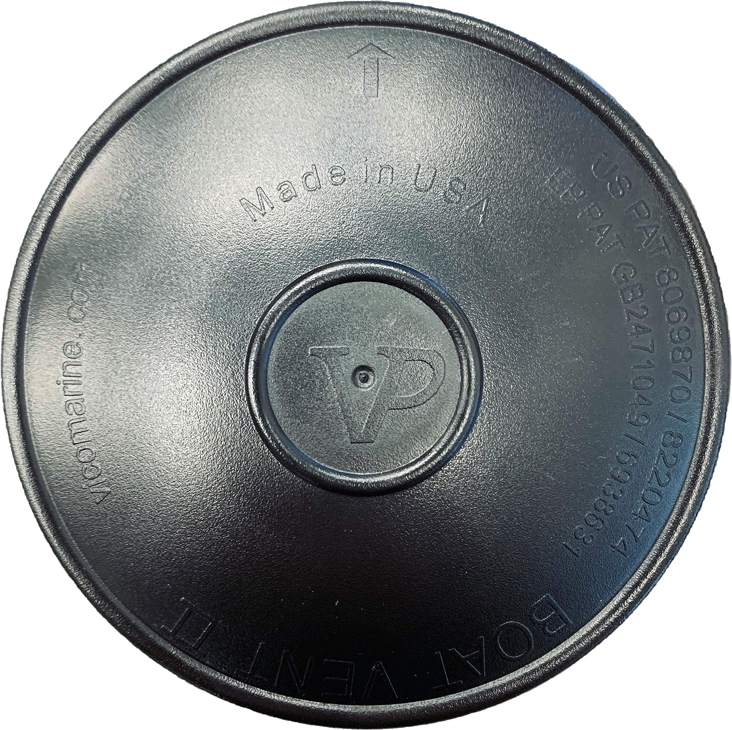 Vico Marine - Boat Vent Ii - Black- 4.5'' W X 4.5'' D X 2.5'' - Quick And Easy Installation