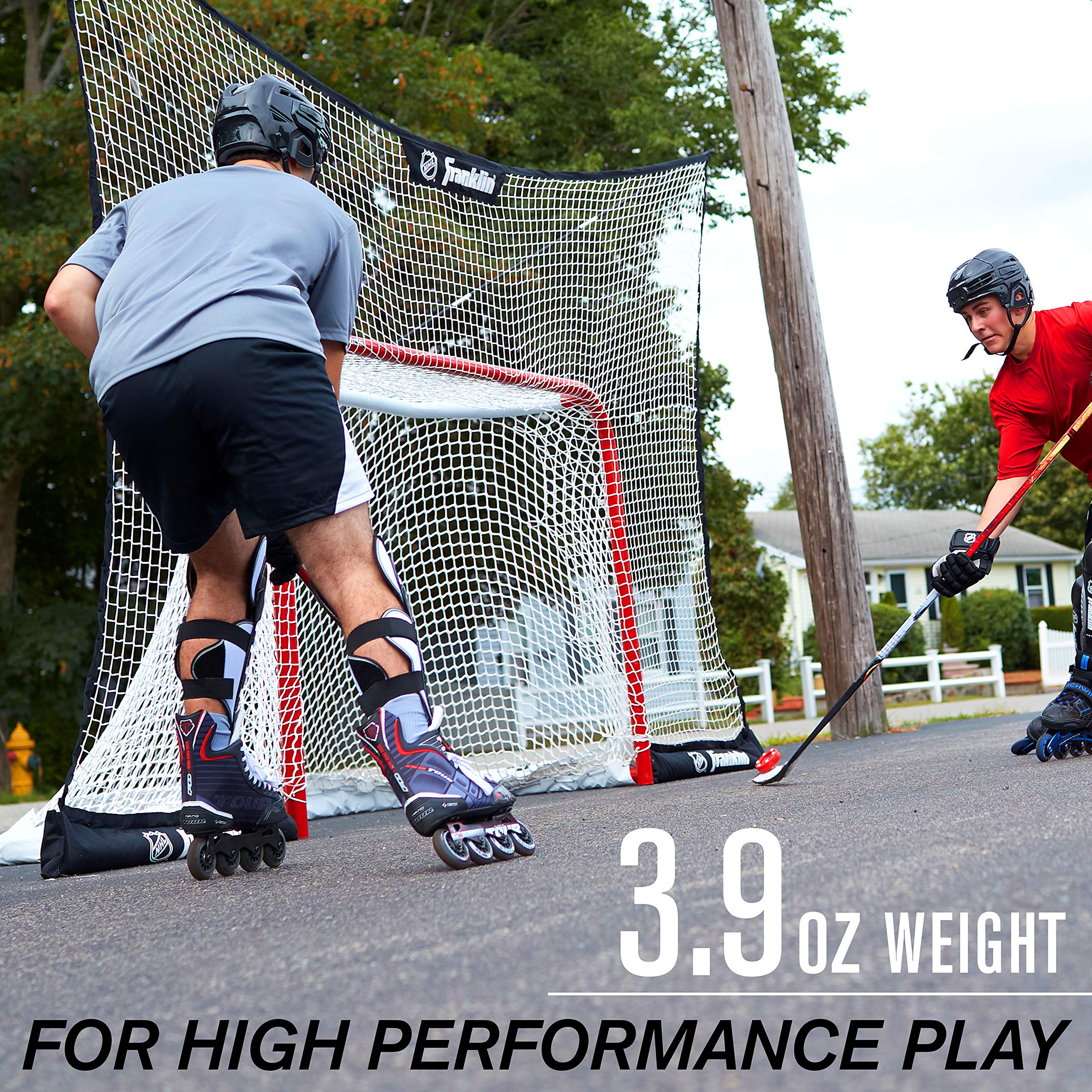 Franklin Sports Nhl Street Roller Hockey Pucks - (6) Pro Commander Outdoor Roller Hockey Pucks For Practice + Training - Outdoor