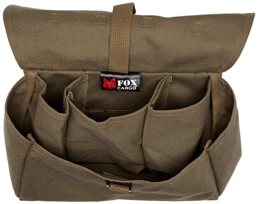 Retro Hungarian Shoulder Bag With Plain Flap - Olive Drab