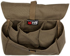 Retro Hungarian Shoulder Bag With Plain Flap - Olive Drab