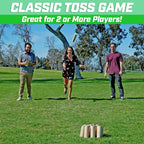 Gosports Skittle Scatter Numbered Block Toss Game With Scoreboard And Tote Bag - Fun Outdoor Game For All Ages
