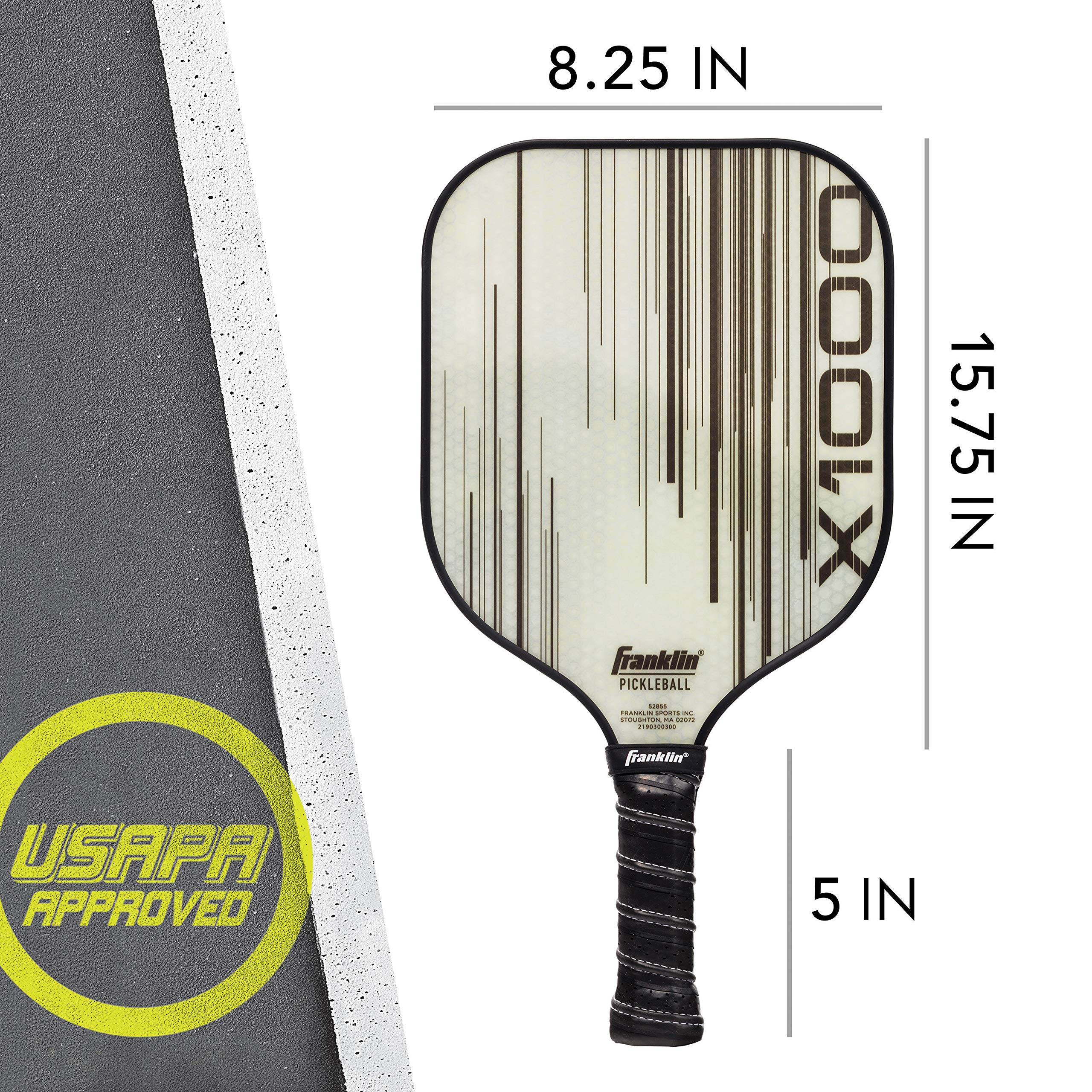 Franklin Sports Pickleball Paddle - X-1000 Polypropylene Core Pickleball Racket - Official Usa Pickleball (Usapa) Approved Pickl