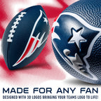 Franklin Sports Nfl New England Patriots Football - Kids Foam Football - Soft Football - Mini Size - Perfect For Gameday - 8.5''