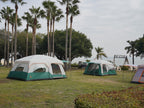 Ktt Extra Large Tent 12 Person,2 Bay-Windows,Family Cabin Tents,14.1'Lx10'Wx6.58'H,2 Rooms,3 Doors 3 Windows With Mesh,Waterproo