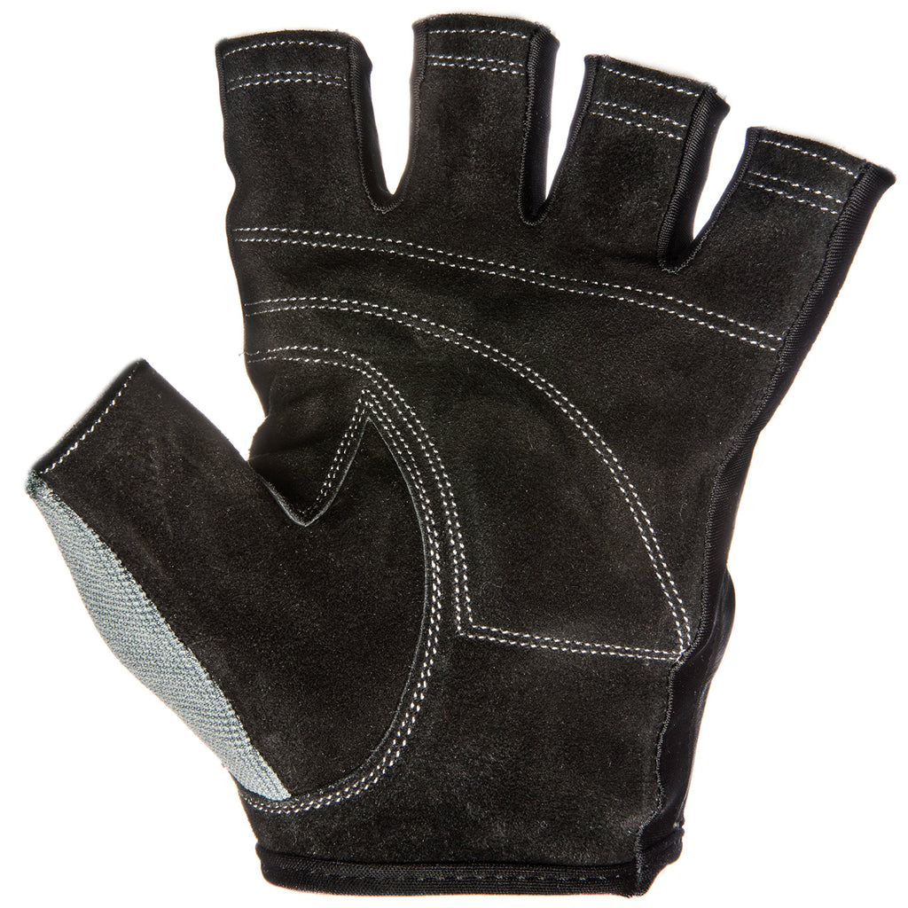 Contraband Black Label 5150 Mens Pro Leather Fingerless Weight Lifting Gloves - Durable Light - Medium Padded Split Leather Gym