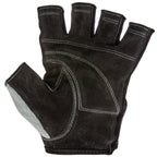 Contraband Black Label 5150 Mens Pro Leather Fingerless Weight Lifting Gloves - Durable Light - Medium Padded Split Leather Gym