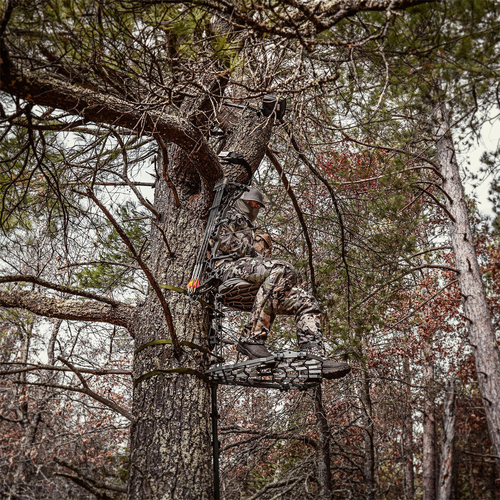 Xop Vanish Evolution - Cast Aluminum Hang On Tree Stand For Hunting - Deluxe Deer Stand