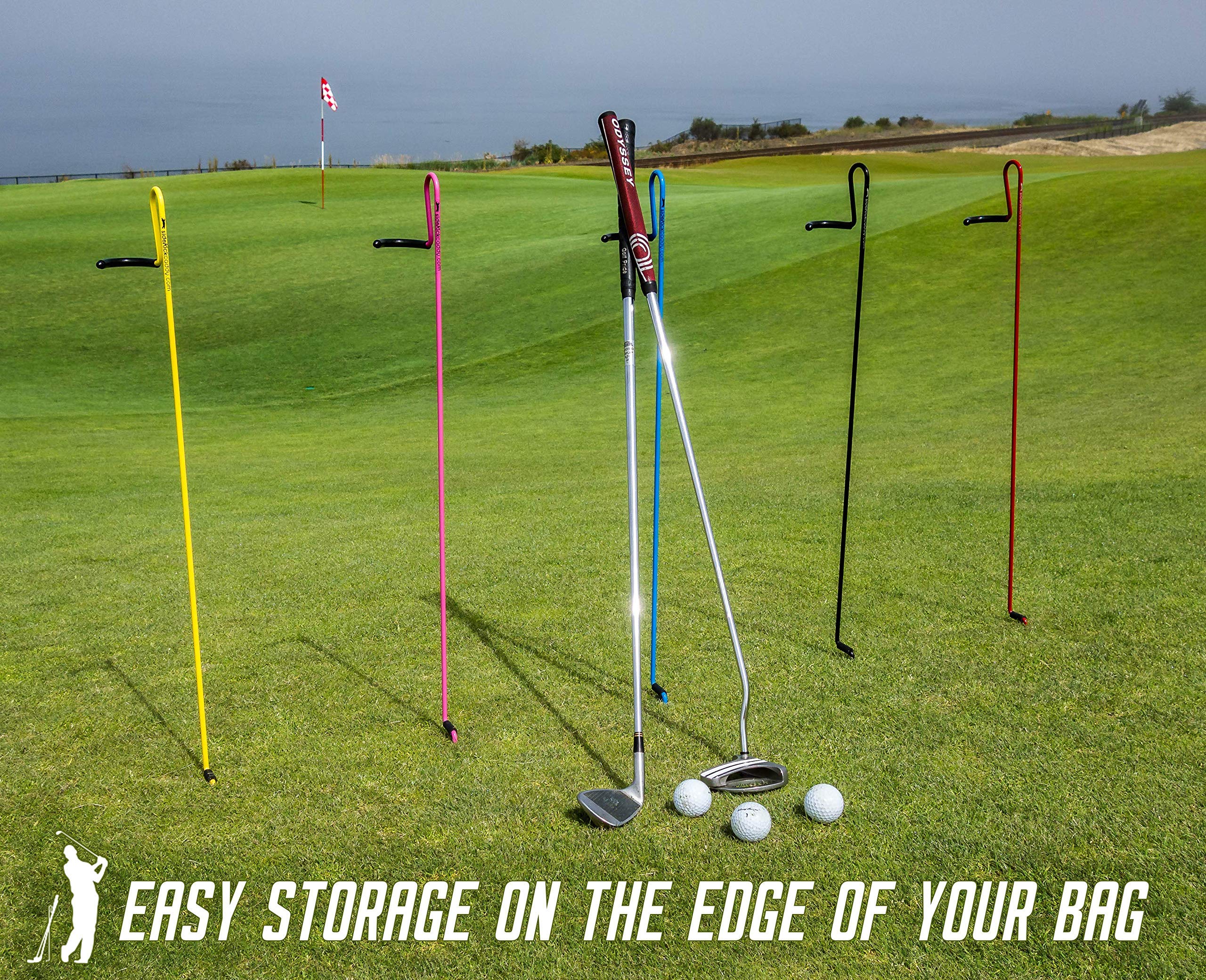 Stepkick Caddy By Bronwcyk - The World'S Premier Golf Club Stand. Watch Video. (Black)