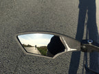 Hafny New Handlebar Bike Mirror, Hd,Blast-Resistant, E-Bike Mirror, Glass Lens, Hf-Mr095 (Silver Left)