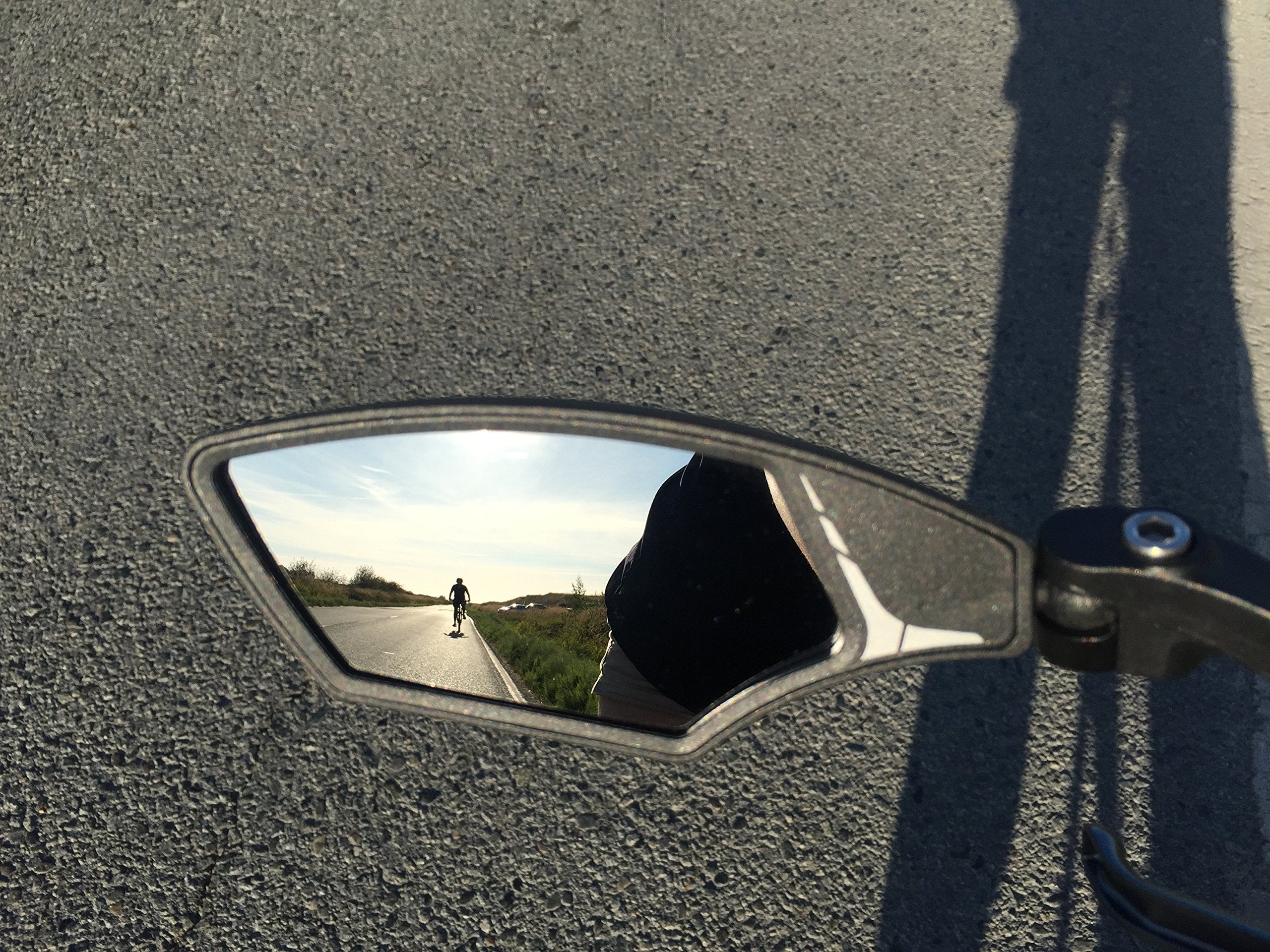 Hafny New Handlebar Bike Mirror, Hd,Blast-Resistant, E-Bike Mirror, Glass Lens, Hf-Mr095 (Silver Left)