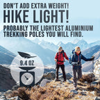 Foxelli Trekking Poles  2-Pc Pack Collapsible Lightweight Hiking Poles, Strong Aircraft Aluminum Adjustable Walking Sticks With