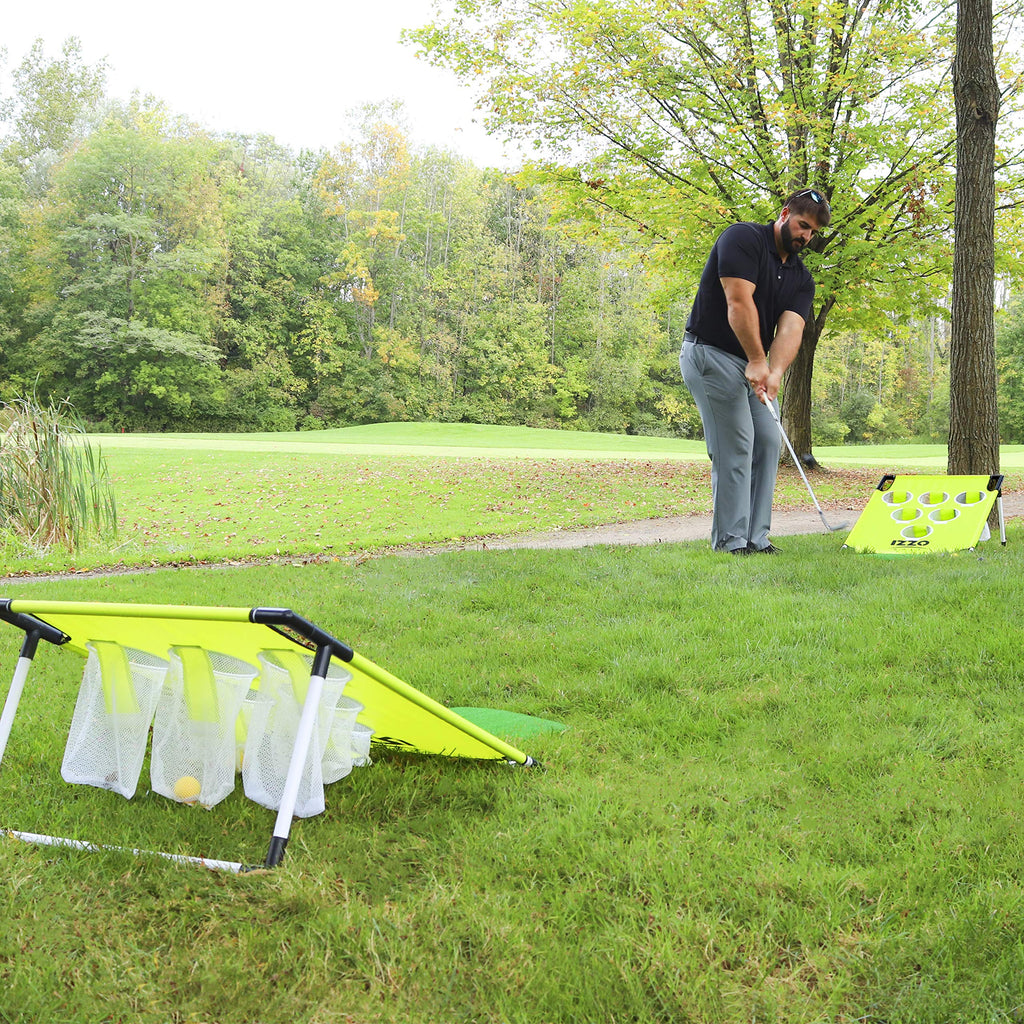 Izzo Golf Pong-Hole Golf Chipping Game & Golf Practice Net