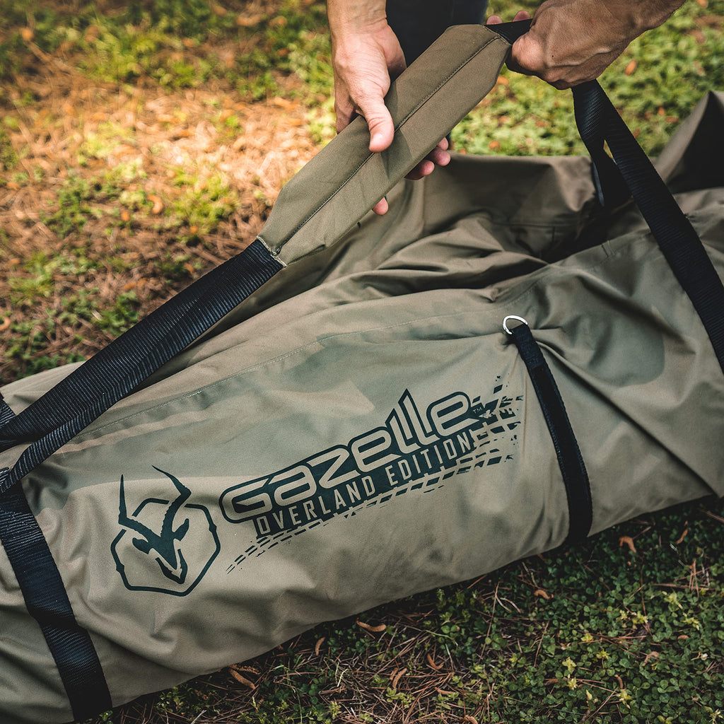 Gazelle Tents T4 Plus Hub Tent Overland Edition, Easy 90 Second Set-Up, Waterproof, UV Resistant, Footprint, All-Terrain Stakes,