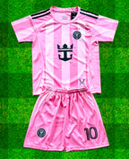 New Pink Lionel Messi Home Kids Soccer Jersey Pink Set of 2 | Toddler & Youth