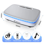 MERACH Vibration Plate Exercise Machine with Light Whole Body Workout Power Vibrate Platform Vibration Plate Lymphatic Drainage