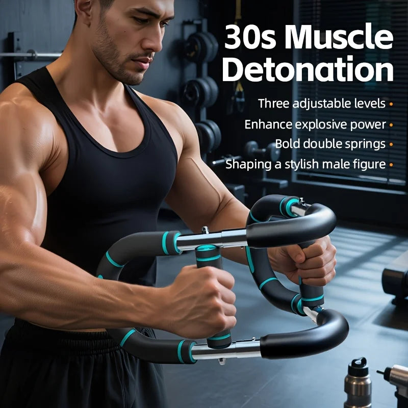 Adjustable U-Shaped Arm Trainer 3 Levels 60-120 Lbs Range Indoor Sports Suitable Gym Equipment for Building Upper Body Strength