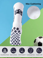 4 pairs of new FS mid tube glued football socks for sports training and competition, non slip and breathable socks