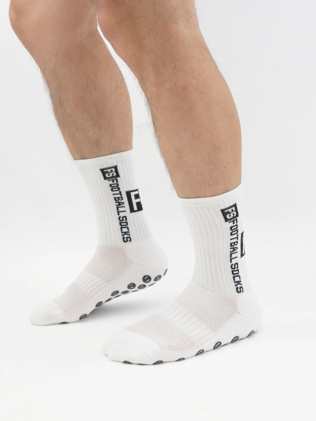 4 pairs of new FS mid tube glued football socks for sports training and competition, non slip and breathable socks