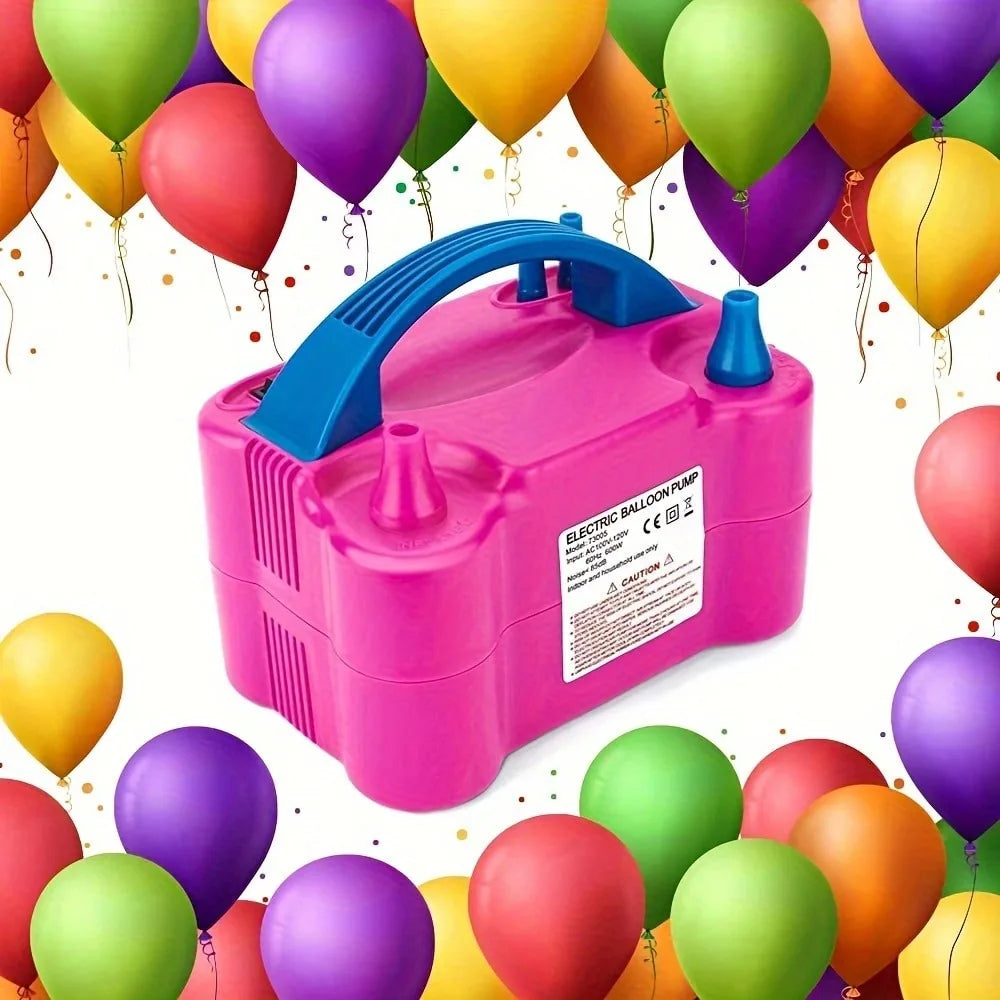1pc Electric Balloon Air Cushion Pump Tool, Portable Automatic Inflation Machine, Double Hole Inflation Device, Inflation Machin