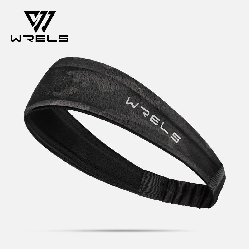 WRELS Fitness Headbands Ice Silk Workout Headband Cooling Forehead Wrap No-Slip Running Sweatband Moisture-wicking Hairband