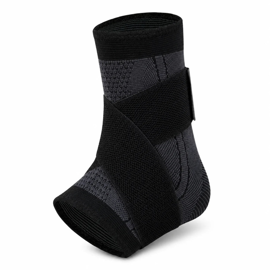 Adjustable Ankle Support Brace Compression Sleeve Wrap Strap Breathable Knit Stabilizer for Sports Running Training Adult Unisex