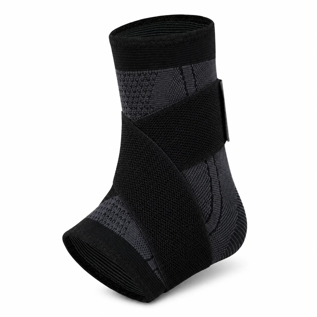 Adjustable Ankle Support Brace Compression Sleeve Wrap Strap Breathable Knit Stabilizer for Sports Running Training Adult Unisex