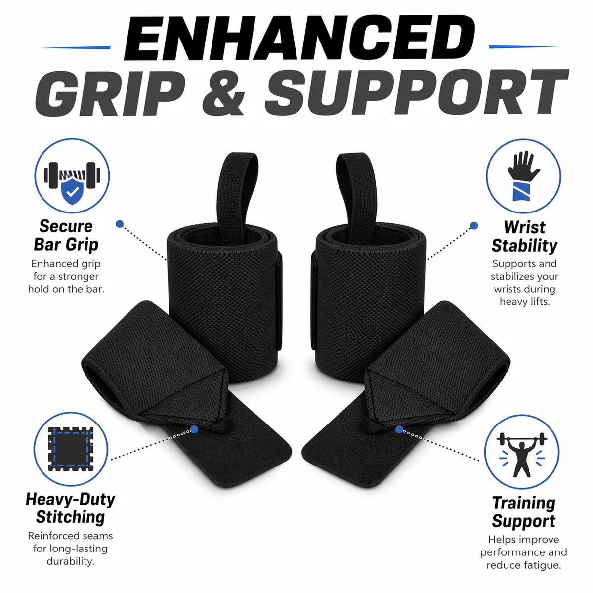 Sports And Fitness Wrist Guard, Weightlifting Wrist Strap, Thumb Ring Strap, Power Strap, Wrist Wrap Elastic Bandage, Universal
