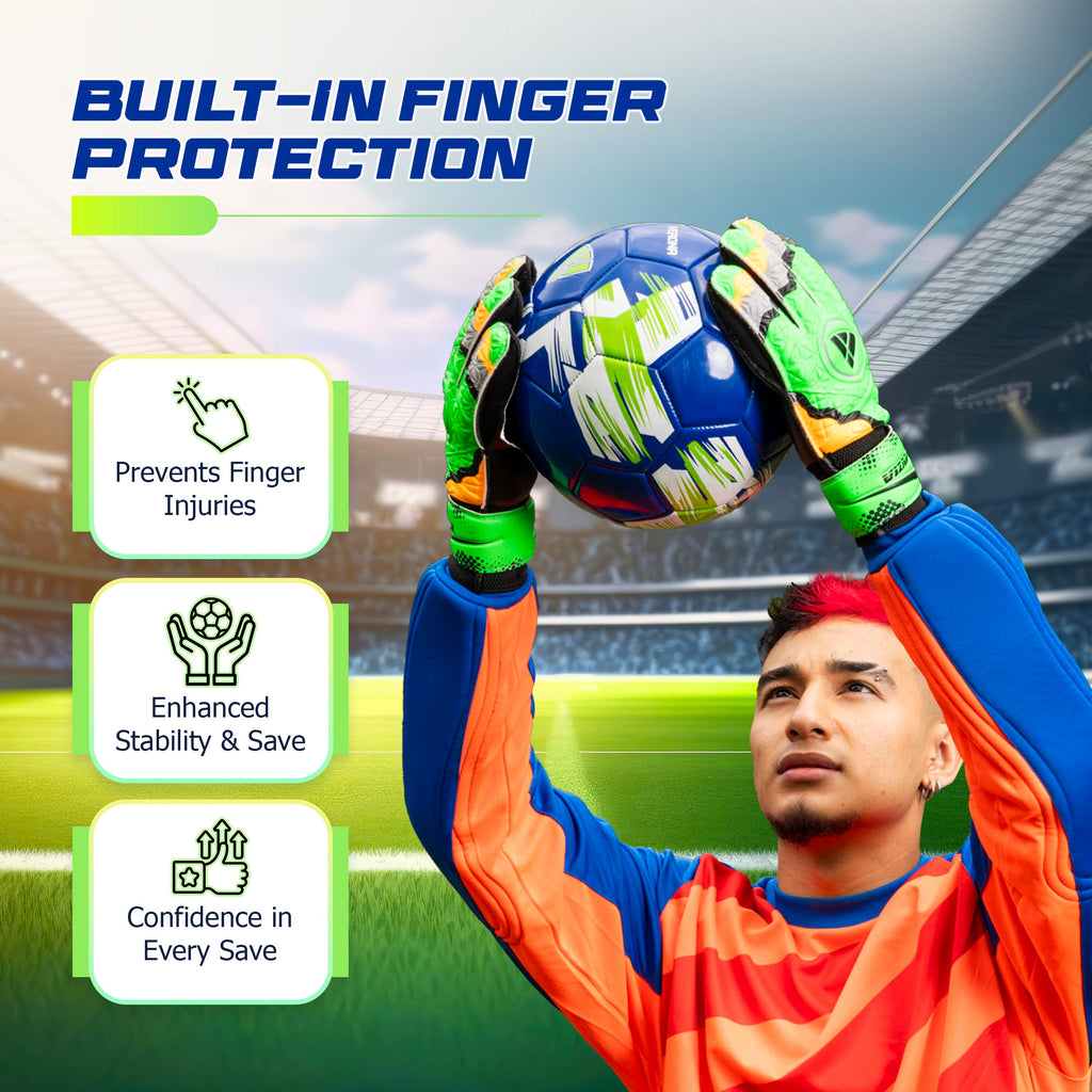 Vizari ANZA F.P. Goalkeeping Glove - Green/Black