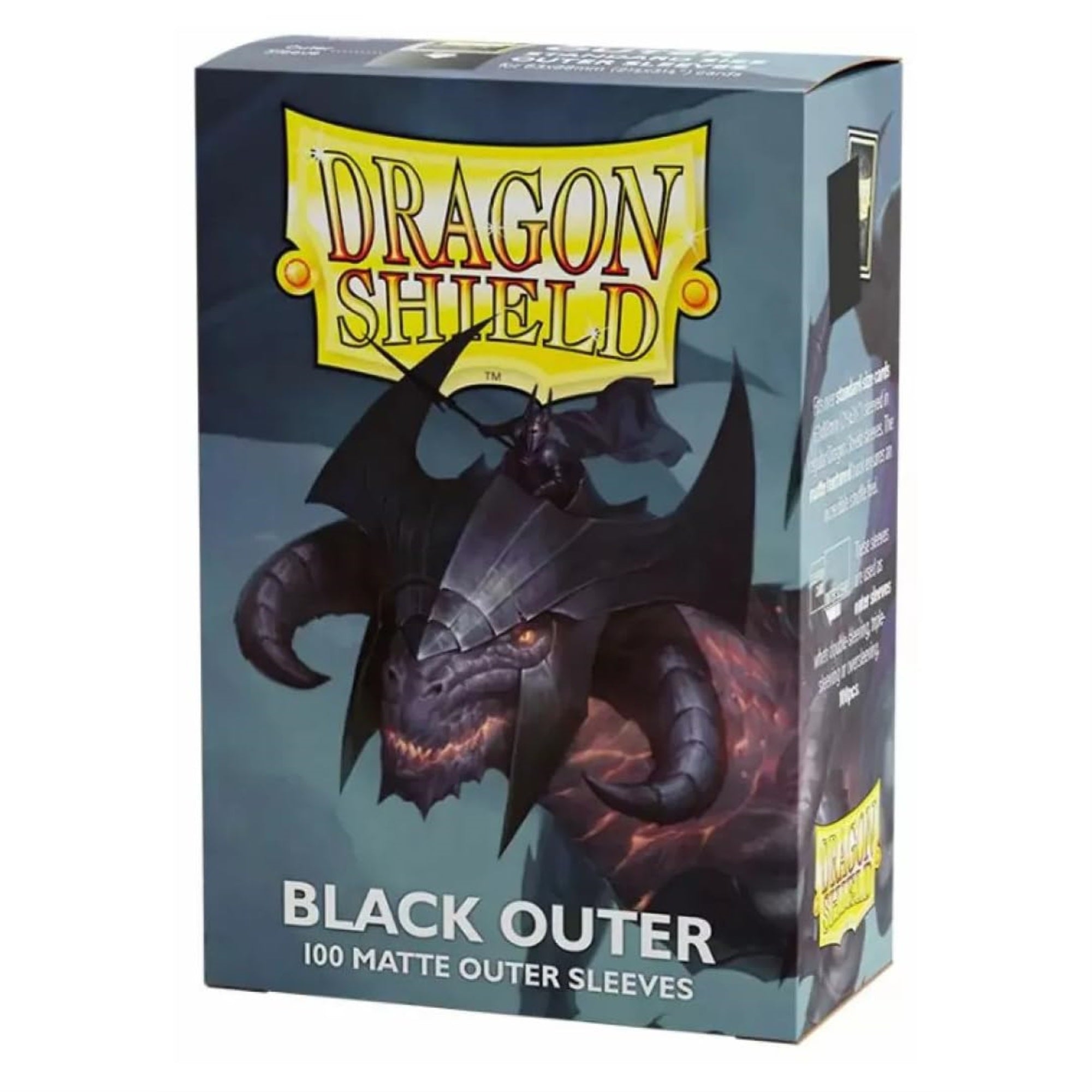 Dragon Shield Outer Sleeves - Matte Black 100 CT - Card Sleeves - Smooth & Tough - Compatible with Pokmon, Magic The Gathering C