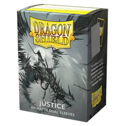 Dragon Shield Dual Sleeves - Matte Justice (Silver) 100 CT - Card Sleeves - Smooth & Tough - Compatible with Pokmon, Magic The G